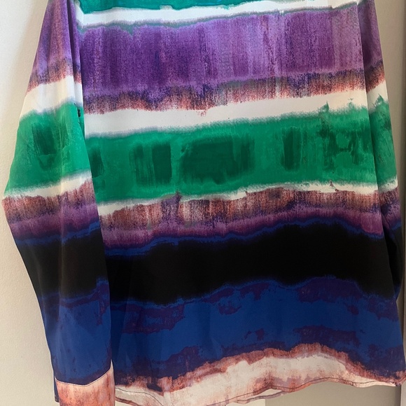 Calvin Klein Purple and Green Long Roll Tab Sleeve - Picture 12 of 12